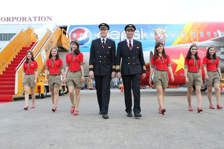 tiếp viên hàng không, ngh?hot, giới tr? VietJetAir