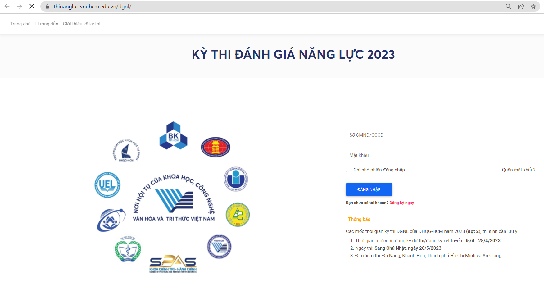 Tra cứu kết qu?thi tại //thinangluc.vnuhcm.ntc33.net/dgnl/
