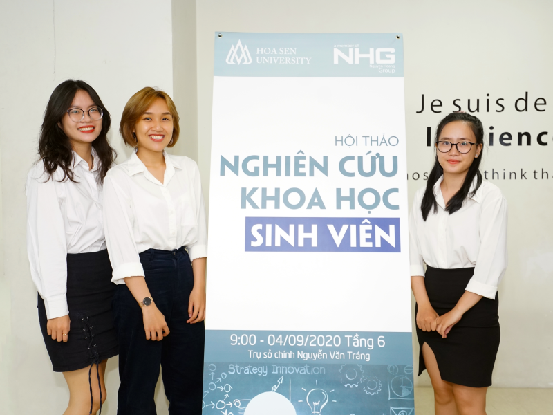 Nhóm sinh viên khoa Kinh tế-Quản trị HSU đạt giải nhì Hội thảo nghiên cứu khoa học sinh viên Hoa Sen 2019-2020